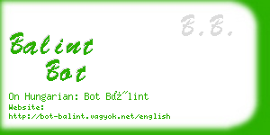 balint bot business card